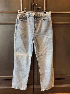 Garage Light Blue women’s high rise Straight-Leg Jeans